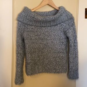 MINKPINK Gray Off-the-Shoulder Sweater